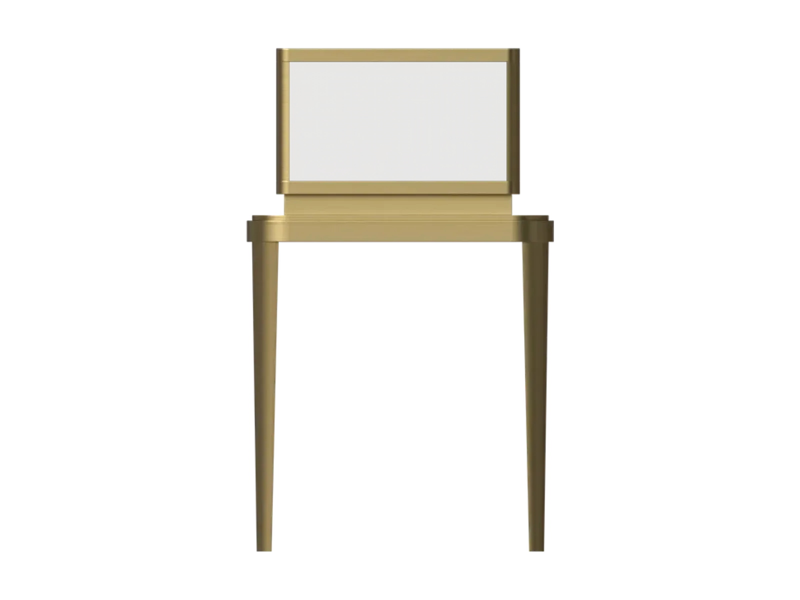 side view of champagne gold jewelry counter
