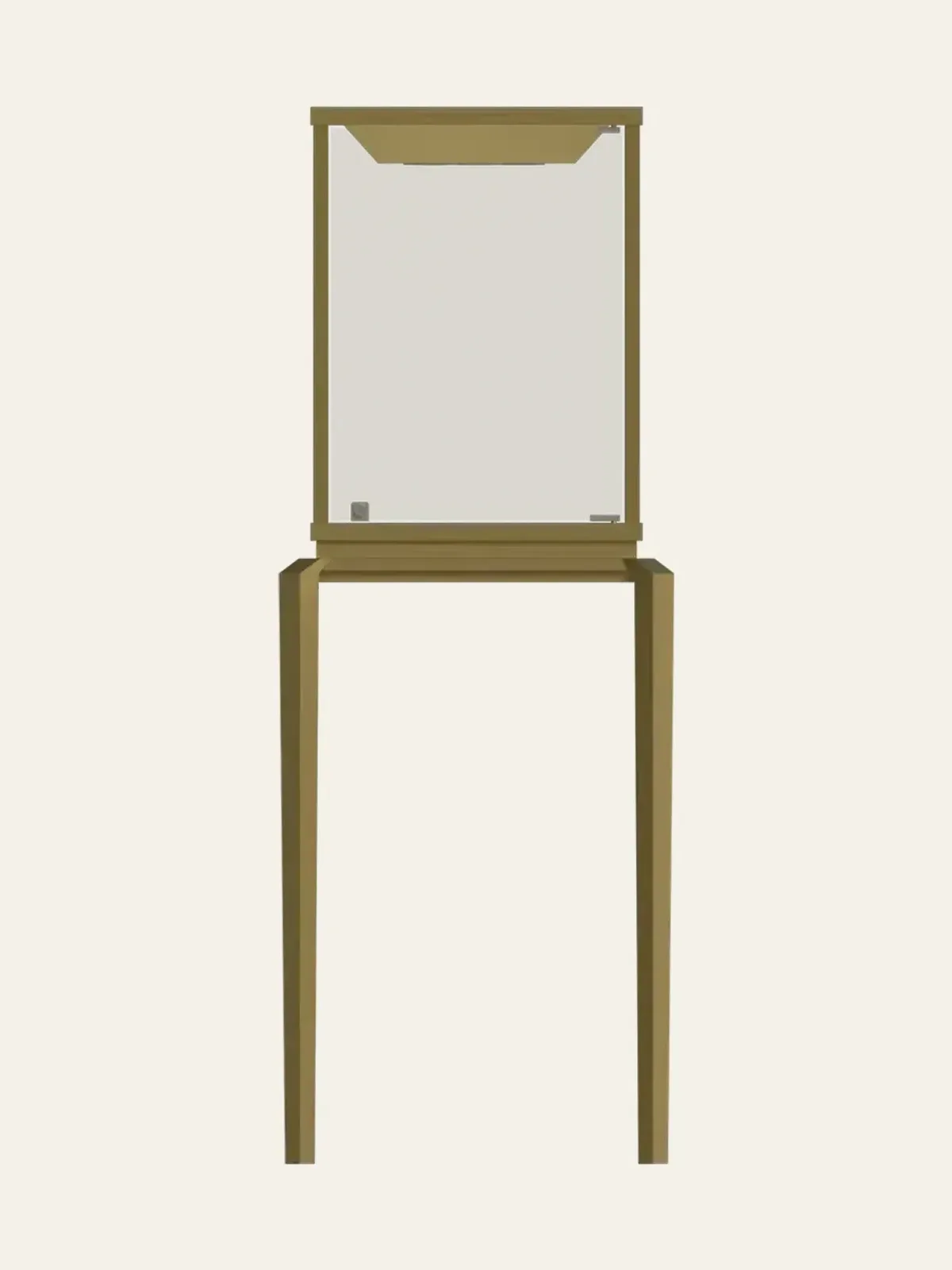 lighting view of large curved-leg tall cabinet
