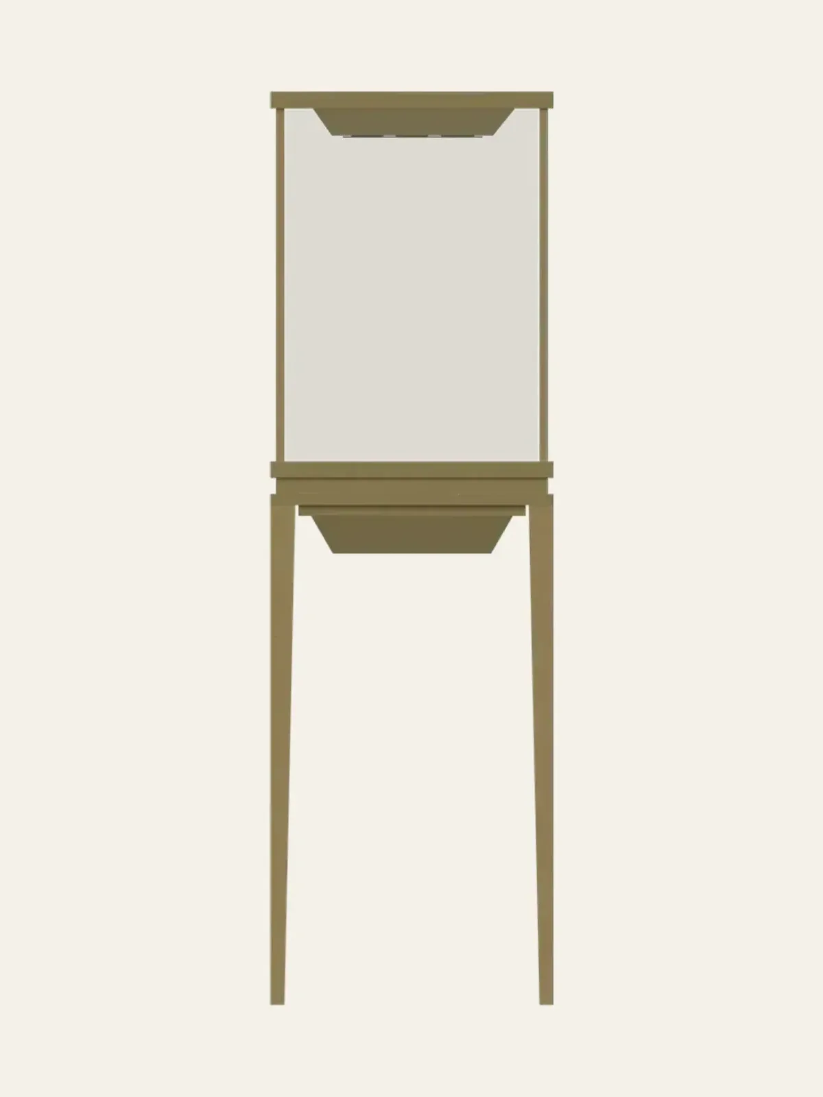 front view of standard tall jewelry cabinet