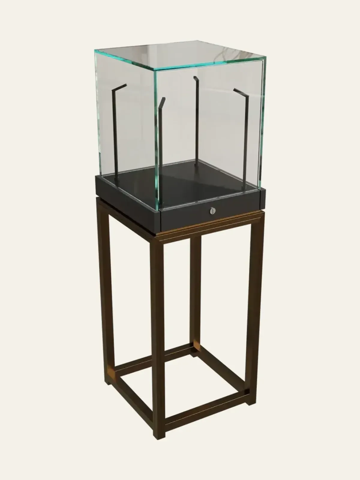 view 2 of column-lit tall jewelry cabinet