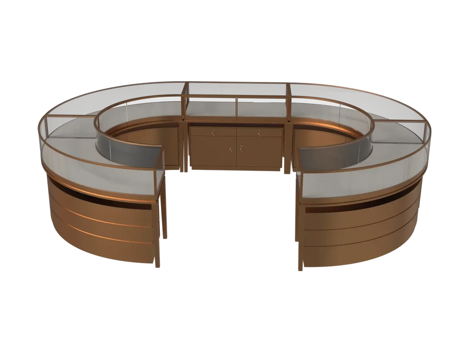 Round Fan-Shaped Jewelry Cabinet 1 view 3
